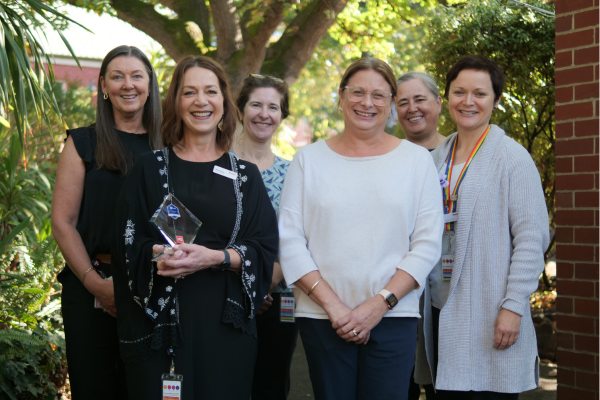 Belinda Bardsley with members of the N-CRESS team at Austin Health